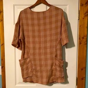 Beach cover up / linen blend dress